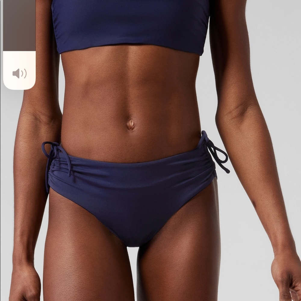 Athleta Cinch Full Bottom bikini bottom in navy size M